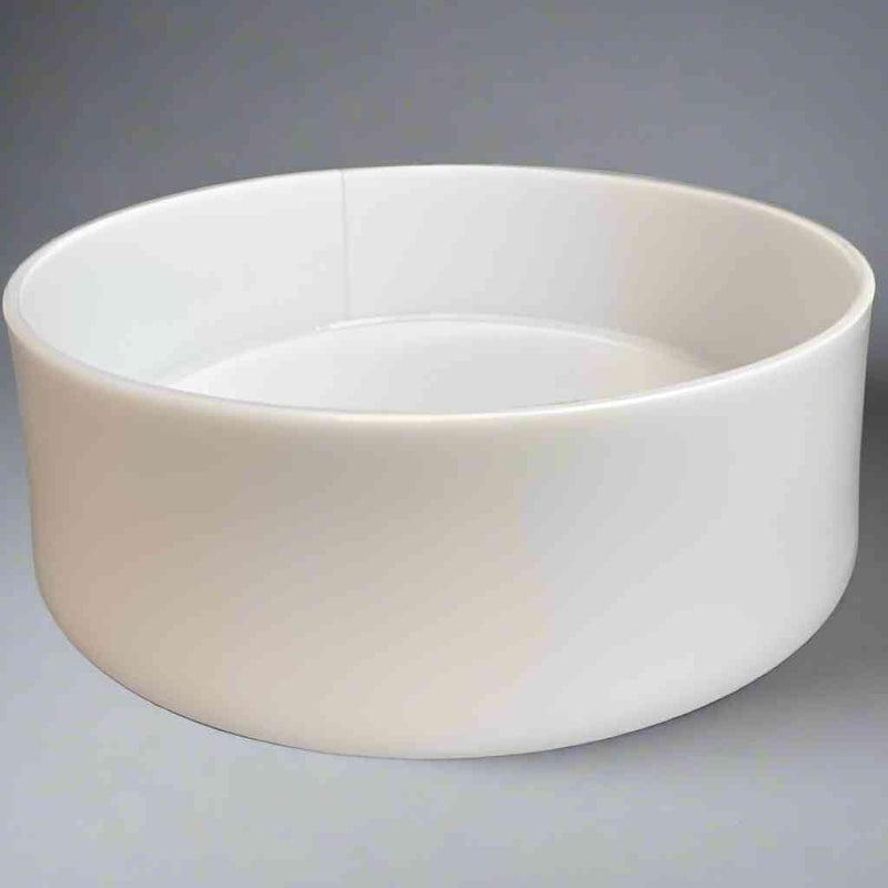 Dynalon Round Tray HDPE White 12 in. Diameter 3 in. Height 2 Plates Petri Dishes/Culture Plates Dynalon