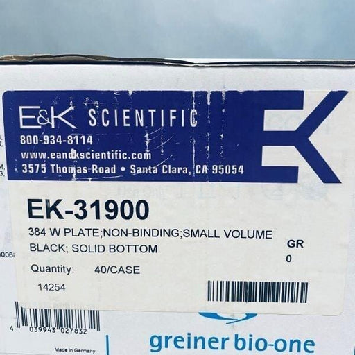 EK Scientific Microplate 384 Well Non-Binding Black Case of 40 Plates Microplates EK Scientific