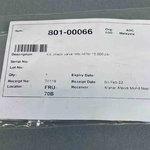 Eksigent Check Valve Rebuild Kit for 10,000 psi Other Valves & Manifolds Eksigent