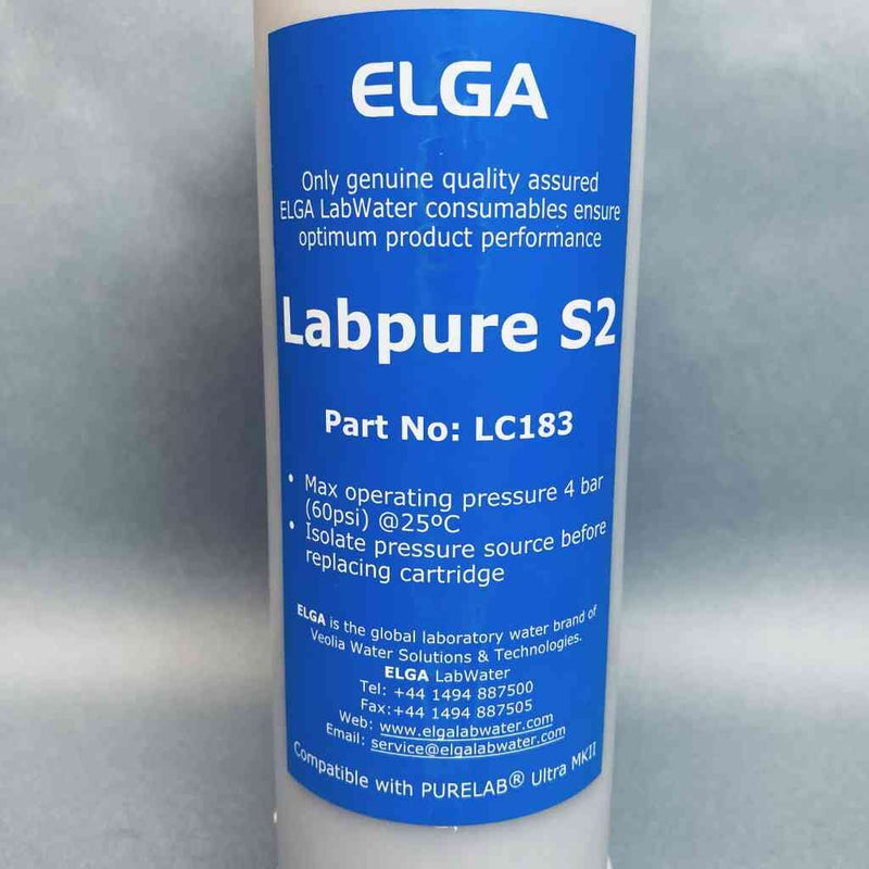 Elga LabPure S2 Purification Cartridge Pack Max Pressure 4 Bar Water Filters & Filtration Parts Elga