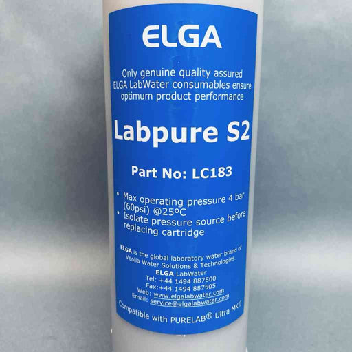 Elga LabPure S2 Purification Cartridge Pack Max Pressure 4 Bar Water Filters & Filtration Parts Elga