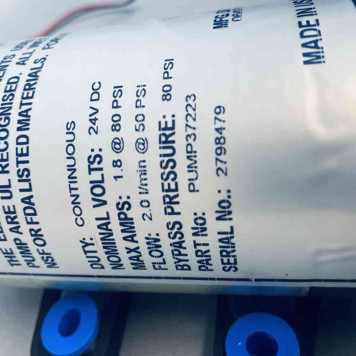 Elga Recirculation Pump 24V 1.8A @ 80PSI Flow 2.0 l/min @ 50PSI Water Filters & Filtration Parts Elga