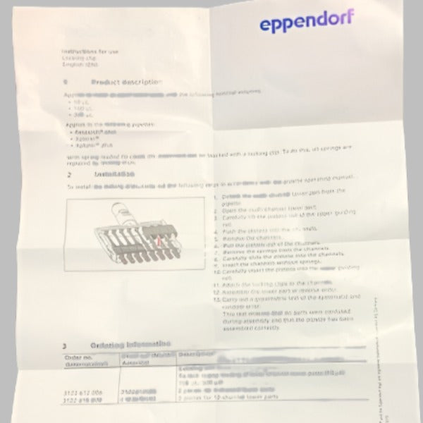 Eppendorf 3122612006 Locking Clip for 8 Channel Pipette Research and Xplorer Pipettes & Pipette Tips Eppendorf