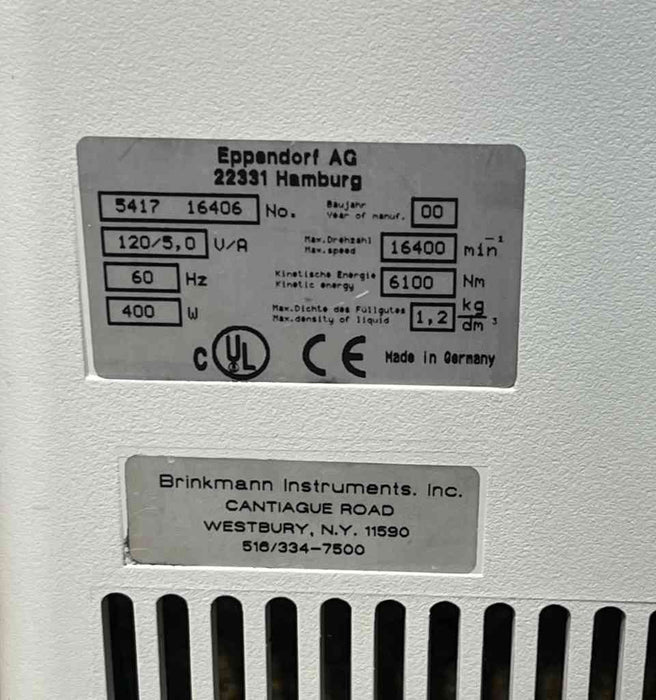 Eppendorf 5417C Centrifuge Benchtop with 30-Place Rotor for 1.5/2.0 ml Tubes Other Medical & Lab Equipment Eppendorf