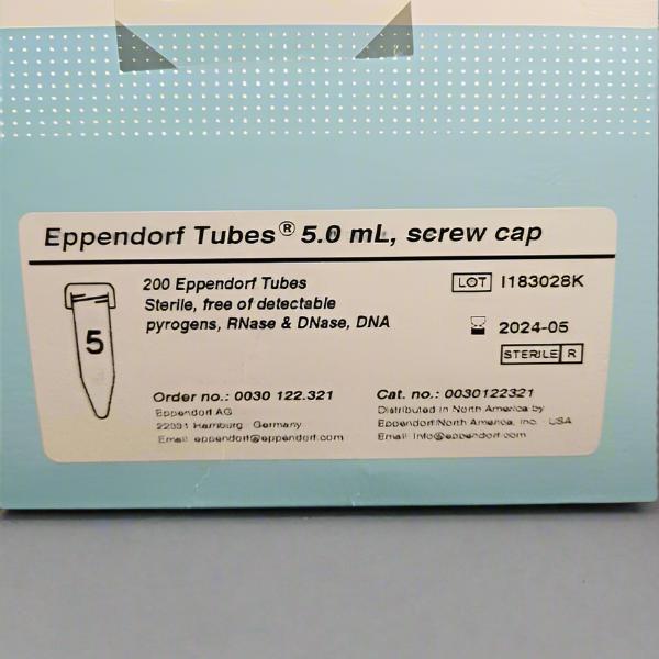 Eppendorf Centrifuge Tube 5 ml Screw Cap Polypropylene 400 Tubes Lab Consumables::Tubes, Vials, and Flasks Eppendorf