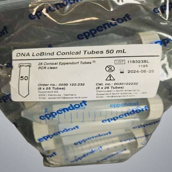 Eppendorf Centrifuge Tube 50 ml DNA LoBind 200 Tubes Lab Consumables::Tubes, Vials, and Flasks Eppendorf