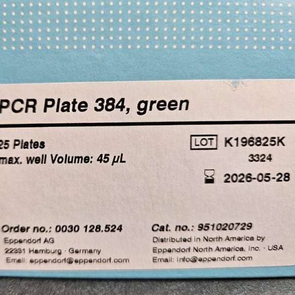 Eppendorf Microplate 384 Well Twin Tec Green PP Pack of 25 Plates Lab Consumables::Storage and Culture Plates Eppendorf