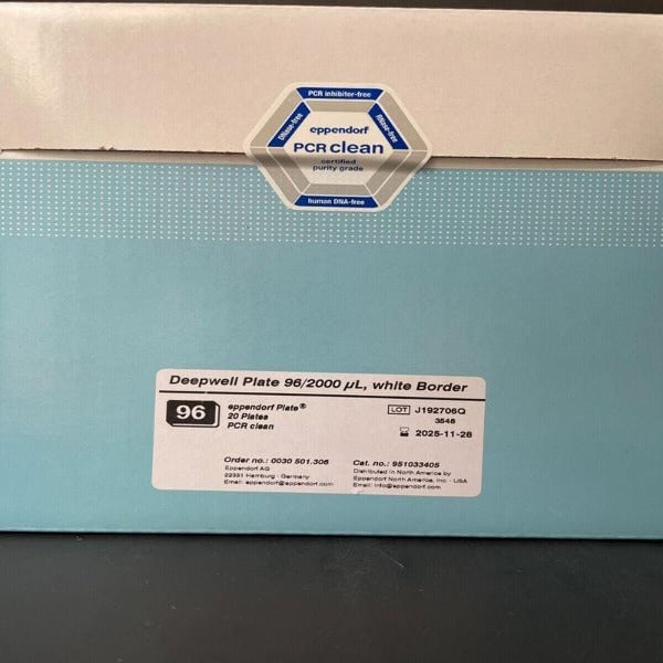 Eppendorf Microplate 96 Well 2000 ul Deepwell PP Sealed 2 Cases of 20 Plates Ea Lab Consumables::Storage and Culture Plates Eppendorf