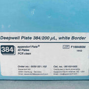 Eppendorf Microplate Deepwell 384 Well PCR Clean Box of 40 Plates Petri Dishes/Culture Plates Eppendorf