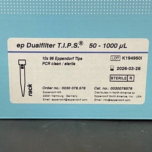Eppendorf Pipette Tips 1000 ul Dualfilter Sterile 10 Racks with 96 Tips Each Pipettes & Pipette Tips Eppendorf