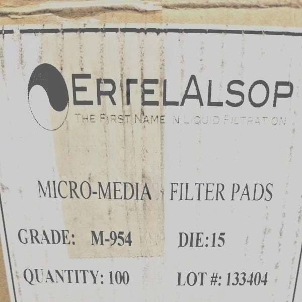 ErtelAlsop Micro Media Filter Pad 0.25 ul 75 Filter Pads M-954 Filters ErtelAlsop