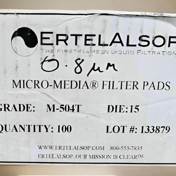 ErtelAlsop Micro Media Filter Pad 0.8 ul 80 Filter Pads M-504T Filters ErtelAlsop