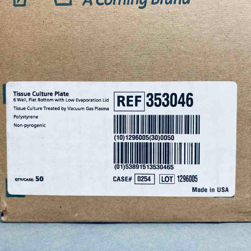 Falcon 353046 Microplate with Lid 6 Well Individually Sealed Case of 50 Plates Petri Dishes/Culture Plates Falcon
