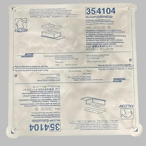 Falcon 354104 Chambered Cell Culture Slides 4 Well Format Sterile Lab Consumables::Storage and Culture Plates Falcon