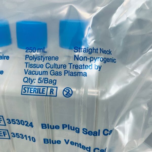 Falcon Culture Flask 75 cm2 Plug Seal Cap 250 ml Total of 100 Flasks Lab Flasks Falcon