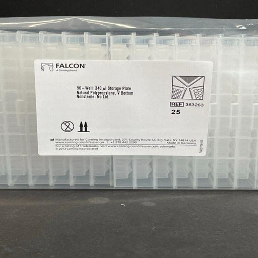 Falcon Microplate 96 Well 340 ul Polypropylene 75 Plates Lab Consumables::Storage and Culture Plates Falcon