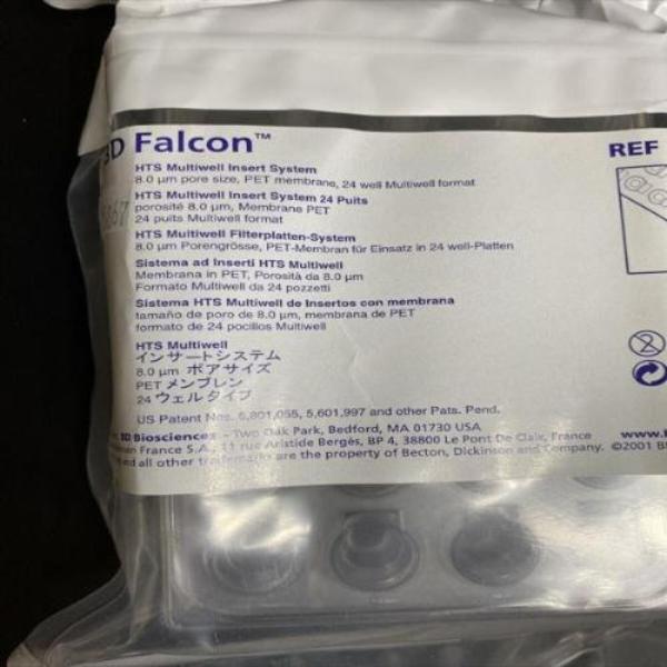 Falcon Microplate System 24 Well 8.0 um PET Individually Sealed Case of 5 Plates Lab Consumables::Storage and Culture Plates Falcon