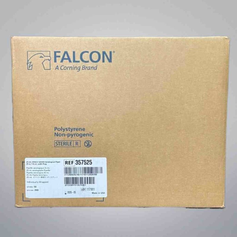 Falcon Serological Pipette 25 ml Space Saver Polystyrene Case of 200 Pipets Pipets & Pipette Tips Falcon