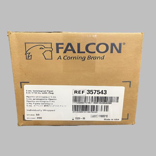 Falcon Serological Pipette 5 ml Polystyrene Case of 200 Pipets Pipettes & Pipette Tips Falcon