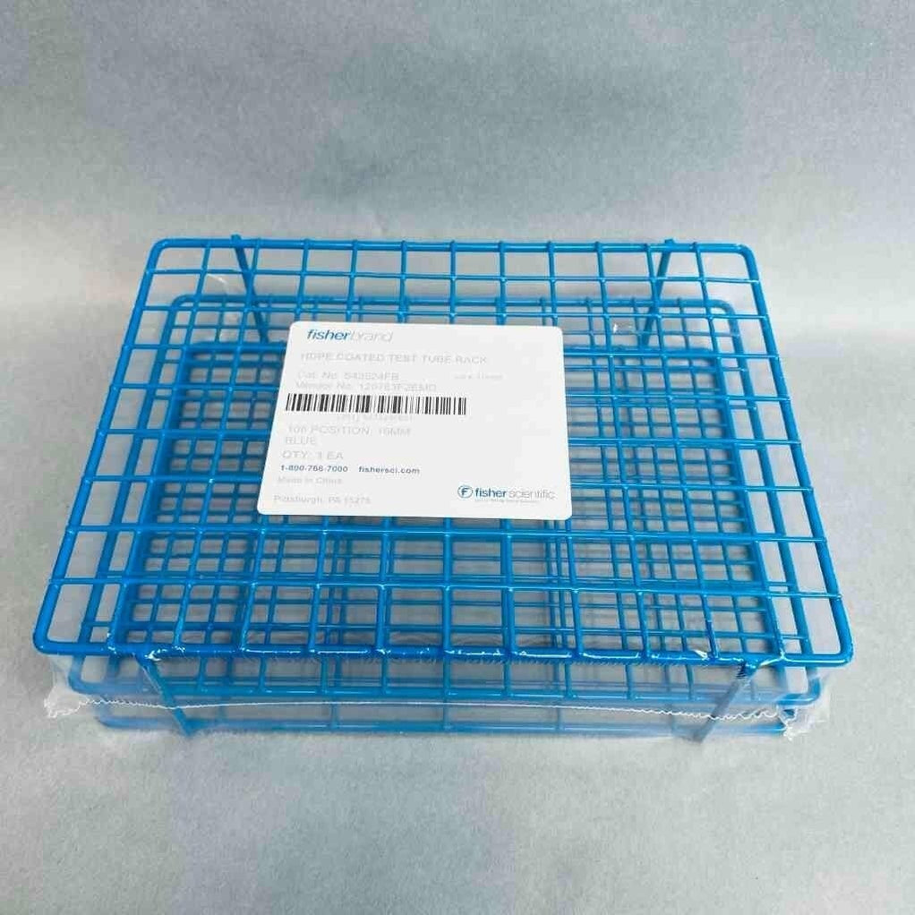 Fisherbrand Test Tube Rack HDPE Coated 108 Well 16 mm Dia — Life ...