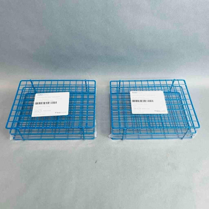 Fisher Brand Test Tube Rack HDPE Coated 108 Well 16 mm Dia Lot of 2 Racks Tube Racks Fisher Brand