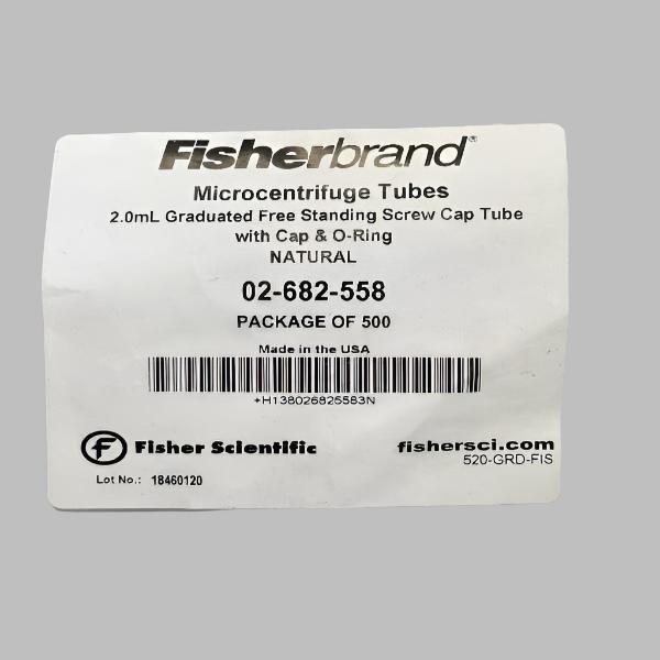 Fisher Scientific Centrifuge Tube 2 ml Screw Cap 1000 Tubes Lab Consumables::Tubes, Vials, and Flasks Fisher Scientific