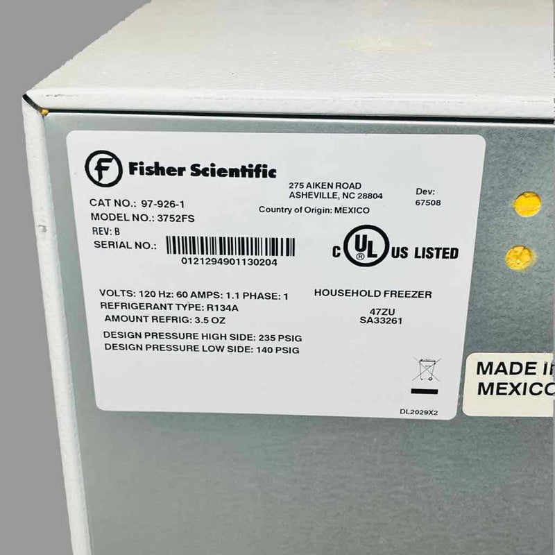 Fisher Scientific Laboratory Freezer Under Counter -20C Lab Freezers & Refrigerators Fisher Scientific