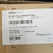 Fisher Scientific Microplate 96 Well Round Bottom PP Case of 80 Plates Lab Consumables::Storage and Culture Plates Fisher Scientific