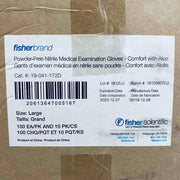 Fisher Scientific Nitrile Gloves L Powder Free with Aloe 7 Boxes with 100 Gloves Each Disposable Gloves Fisher Scientific