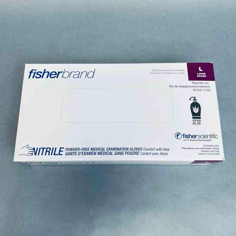 Fisher Scientific Nitrile Gloves L Powder Free with Aloe 7 Boxes with 100 Gloves Each Disposable Gloves Fisher Scientific