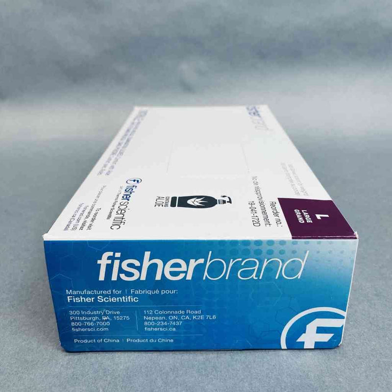 Fisher Scientific Nitrile Gloves L Powder Free with Aloe 7 Boxes with 100 Gloves Each Disposable Gloves Fisher Scientific