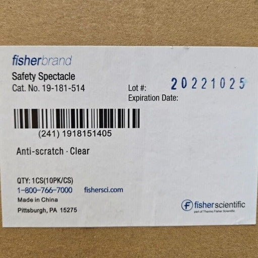 Fisher Scientific Safety Glasses Total of 60 Glasses Other Fisher Scientific