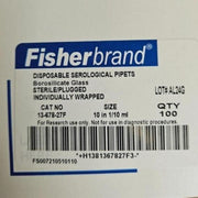 Fisher Scientific Serological Pipette Glass 10 ml Case of 500 Pipets Pipettes & Pipette Tips Fisher Scientific