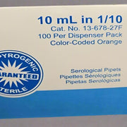 Fisher Scientific Serological Pipette Glass 10 ml Case of 500 Pipets Pipettes & Pipette Tips Fisher Scientific