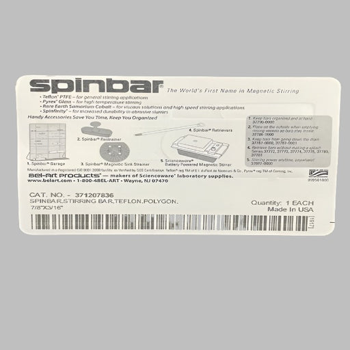 Fisher Scientific Spinbar Magnetic Stir Bar 7/8 x 3/16 in. Pack of 28 Stir Bars Lab Equipment::Other Lab Equipment Fisher Scientific