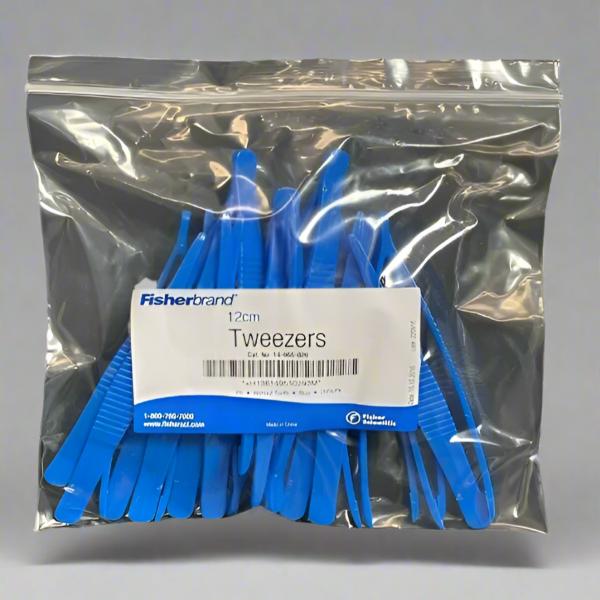 Fisher Scientific Tweezers 120 mm Long Polystyrene Blue Case of 500 Tweezers Other Fisher Scientific