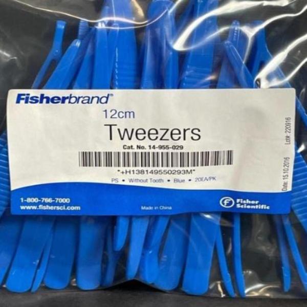 Fisher Scientific Tweezers 120 mm Long Polystyrene Blue Case of 500 Tweezers Other Fisher Scientific