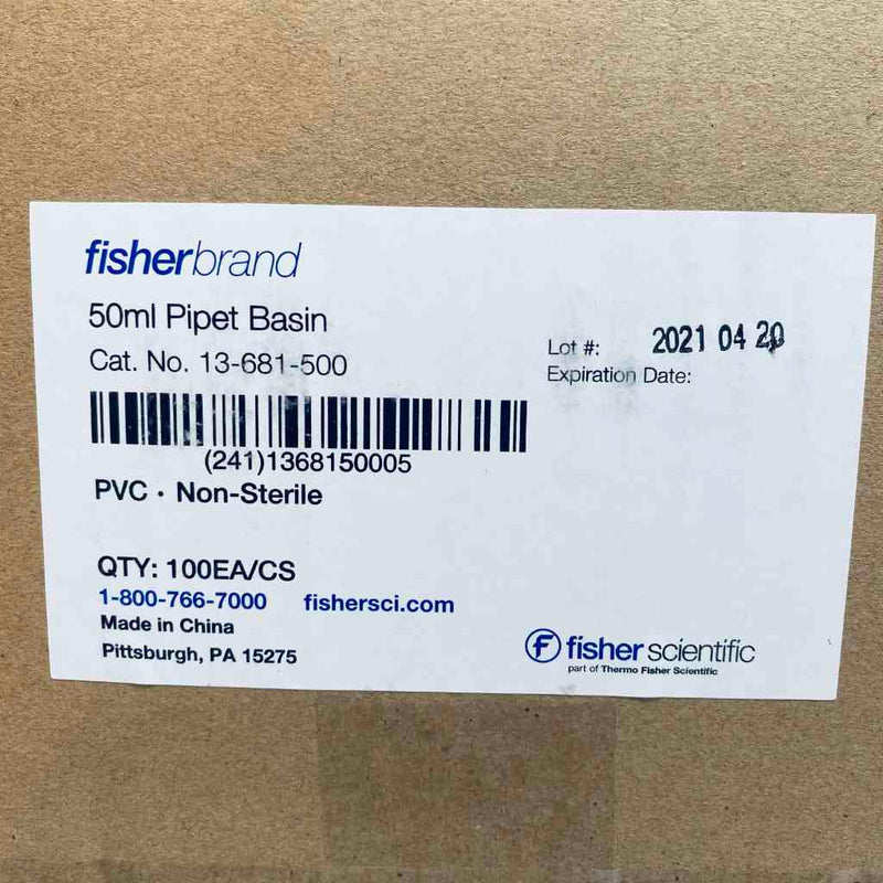 Fisherbrand 13-681-500 Reagent Reservoir 50 ml Case of 100 Basins Reagent Reservoirs Fisherbrand