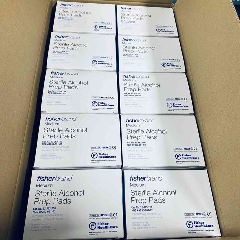Fisherbrand Alcohol Prep Wipe Medium 20 Boxes with 200 Wipes Each Swabs and Wipes Fisher Scientific