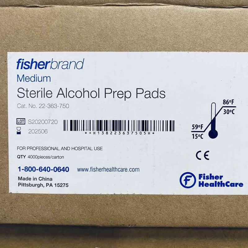 Fisherbrand Alcohol Prep Wipe Medium 20 Boxes with 200 Wipes Each Swabs and Wipes Fisher Scientific