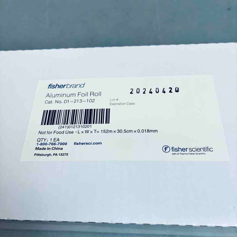 Fisherbrand Aluminum Foil Roll 152m x 30.5cm x .018mm - Total of 2 Rolls Other Fisherbrand