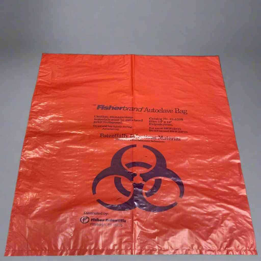 Fisherbrand Autoclave Bag Hazardous Materials 19 in. x 14 in. 23 Bags Biohazard Containers Fisherbrand