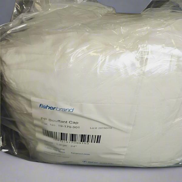 Fisherbrand Bouffant Cap Large White 24 in. Case of 1000 Caps Other Fisherbrand