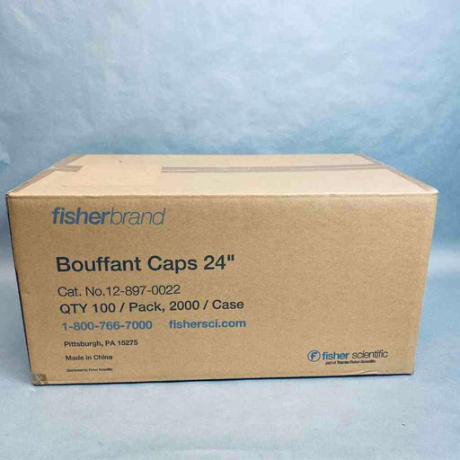 Fisherbrand Bouffant Cap White 24 in. Case of 2000 Caps PPE Fisherbrand