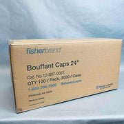 Fisherbrand Bouffant Cap White 24 in. Case of 2000 Caps PPE Fisherbrand