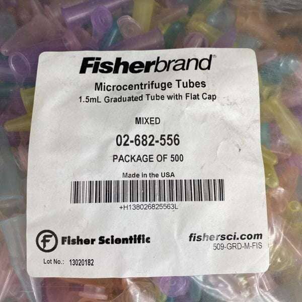 Fisherbrand Centrifuge Tube 1.5 ml Assorted Colors 1000 Tubes Lab Consumables::Tubes, Vials, and Flasks Fisherbrand