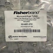 Fisherbrand Centrifuge Tube 1.5 ml Screw Cap with O-Ring PP 500 Tubes Lab Consumables::Tubes, Vials, and Flasks Fisherbrand