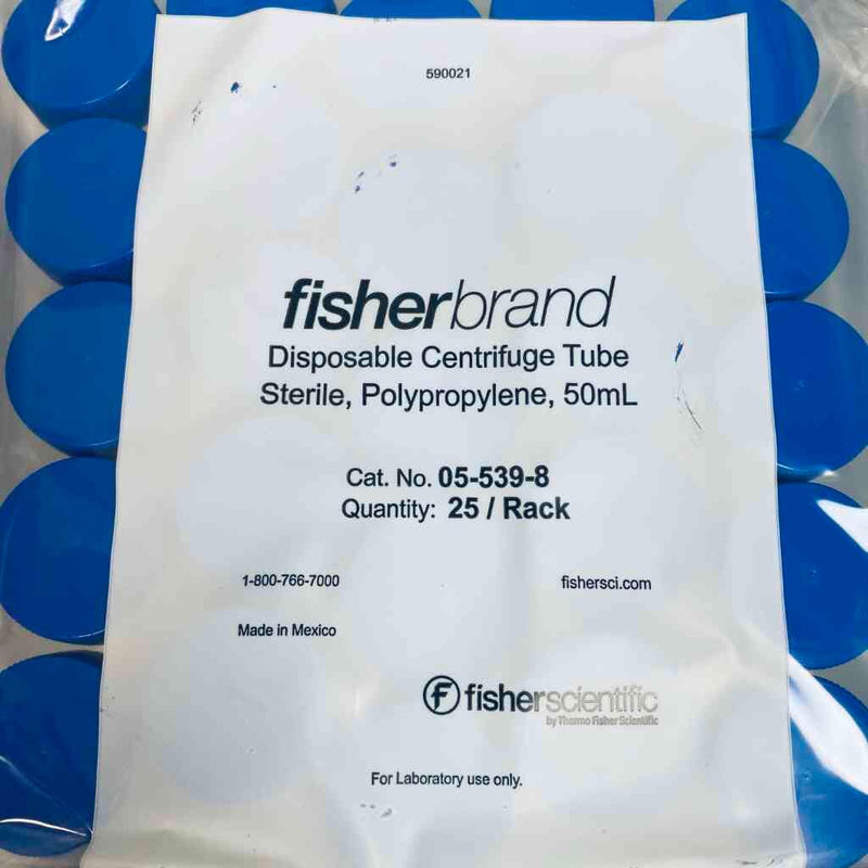 Fisherbrand Centrifuge Tube 50 ml Total of 250 Conical Tubes Centrifuge Tubes Fisherbrand