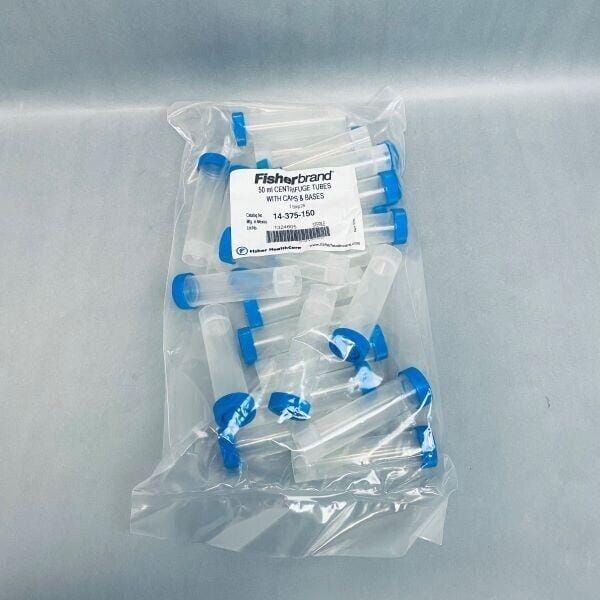 Fisherbrand Centrifuge Tube with Cap and Base 50 ml Case of 500 Tubes Centrifuge Tubes Fisherbrand