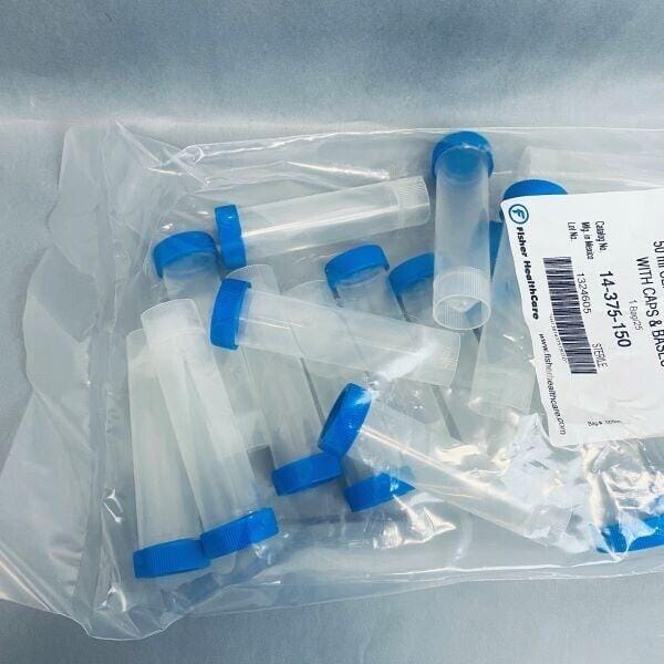 Fisherbrand Centrifuge Tube with Cap and Base 50 ml Case of 500 Tubes Centrifuge Tubes Fisherbrand